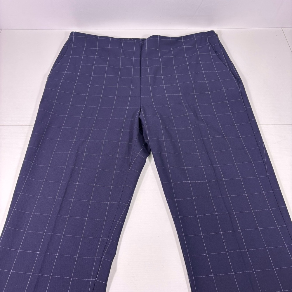 Ann Taylor Navy Striped Ankle Trousers Size 14